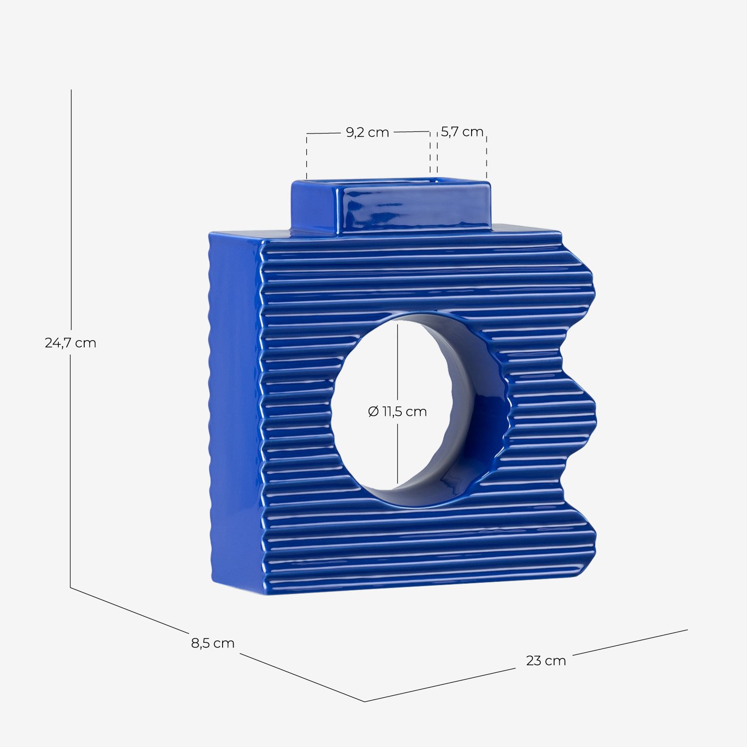 Vase Dolomite Oles, dimensions
