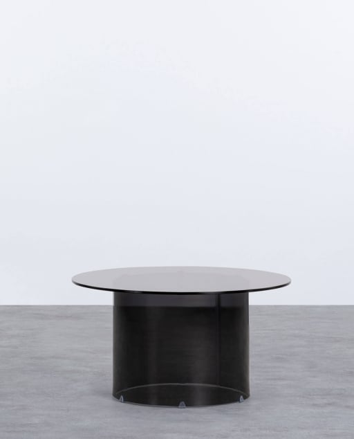 Table Basse Ronde en Verre Trempé (Ø80 cm) Kolu