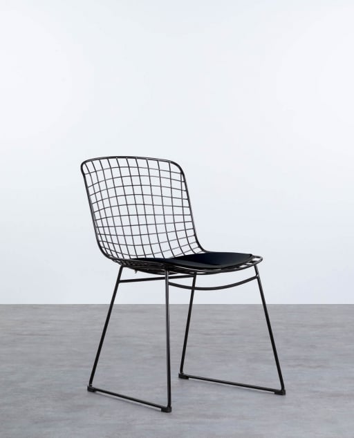 Pack de 4 Chaises de Salle à Manger en Métal à Dossier Haut Aras 