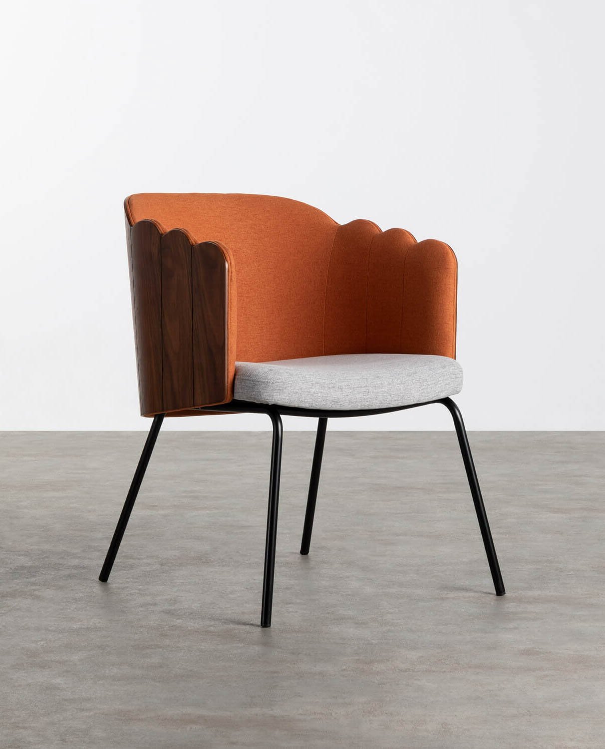 Pack 4 Chaises de Salle à Manger en Bois et Tissu Rene, image de la gelerie 1