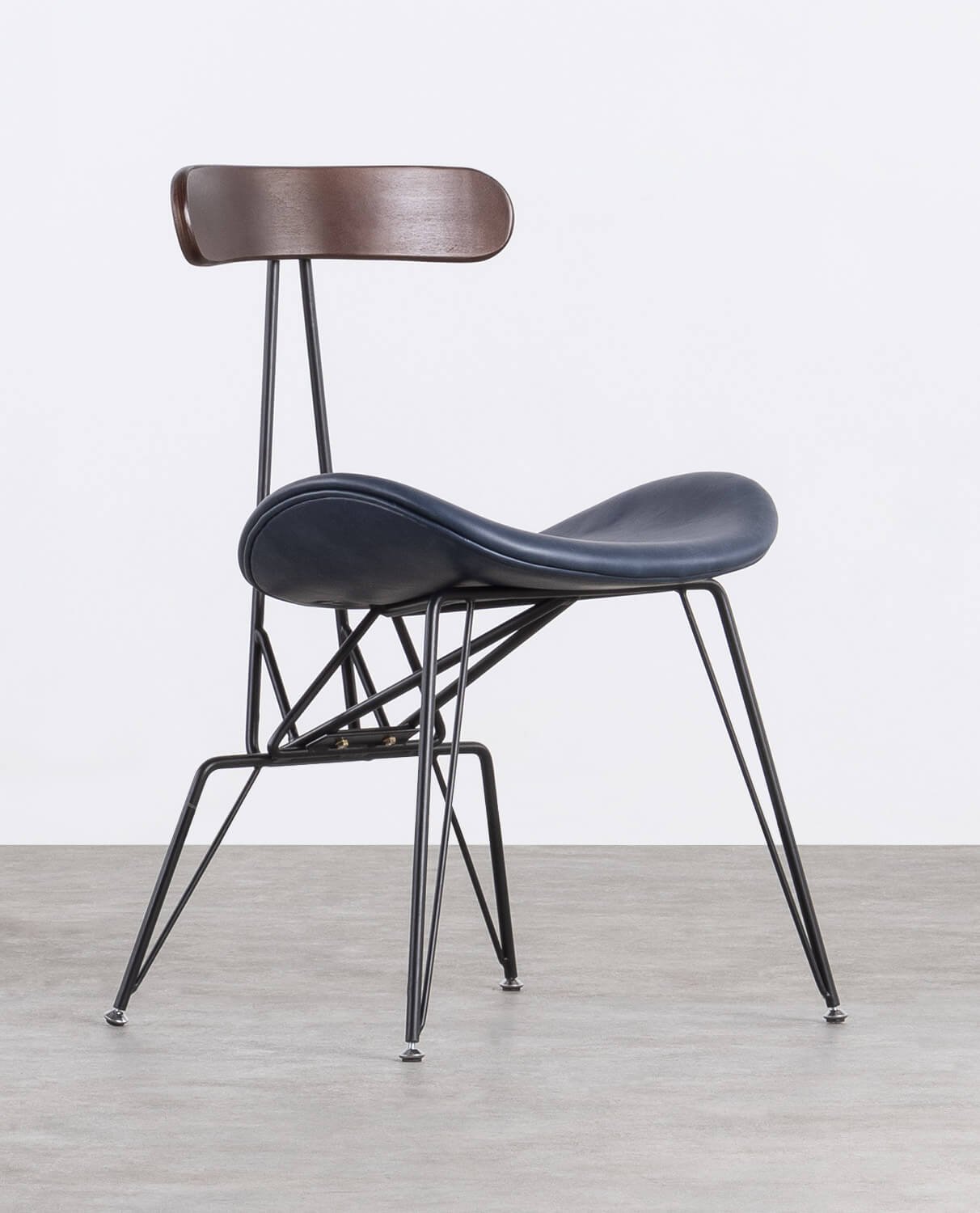 Pack 4 Chaises de Salle à Manger en Simili Cuir et Bois Antonela, image de la gelerie 1