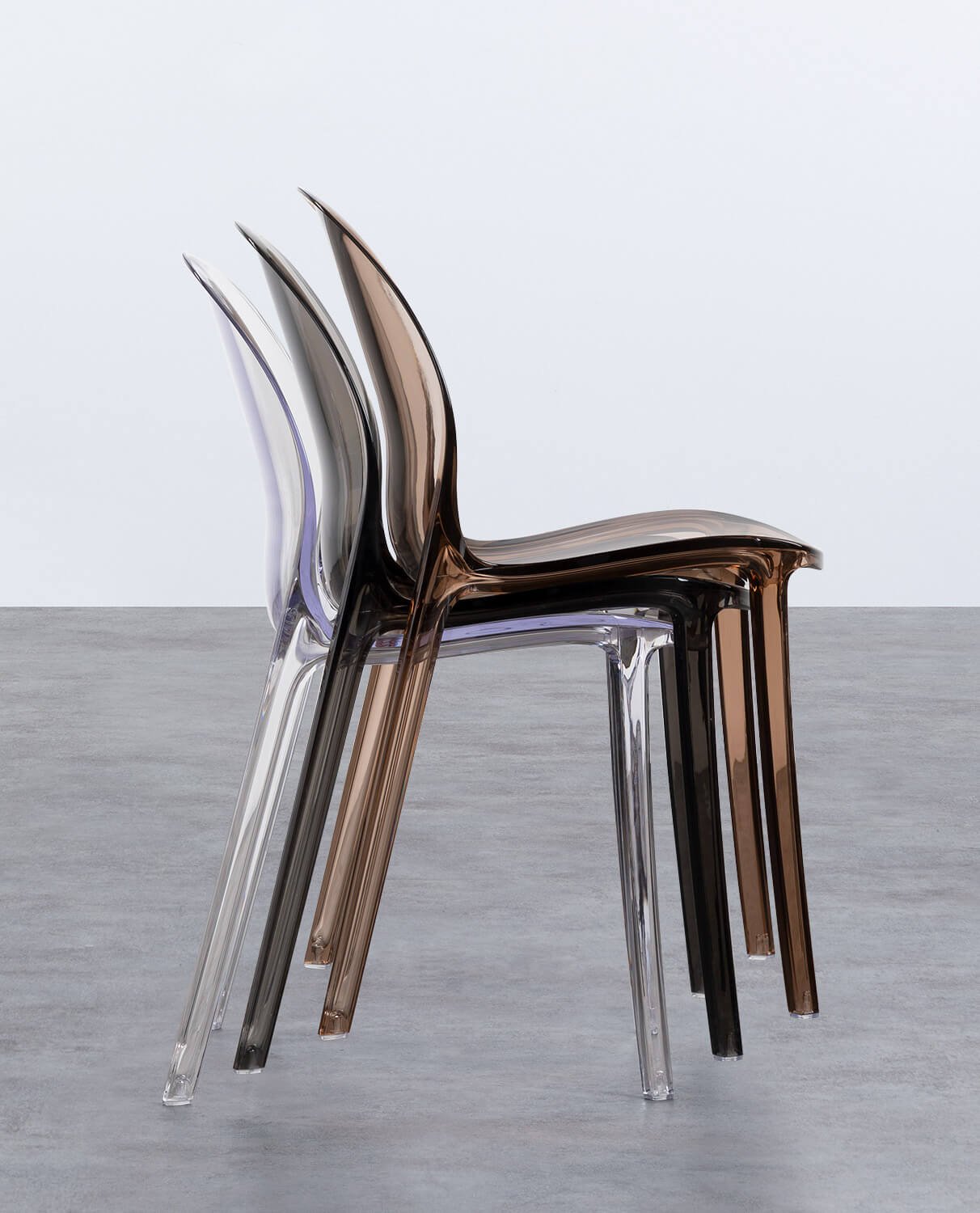 Pack 2 Chaises de Salle à Manger en Polycarbonate Imatra, image de la gelerie 2