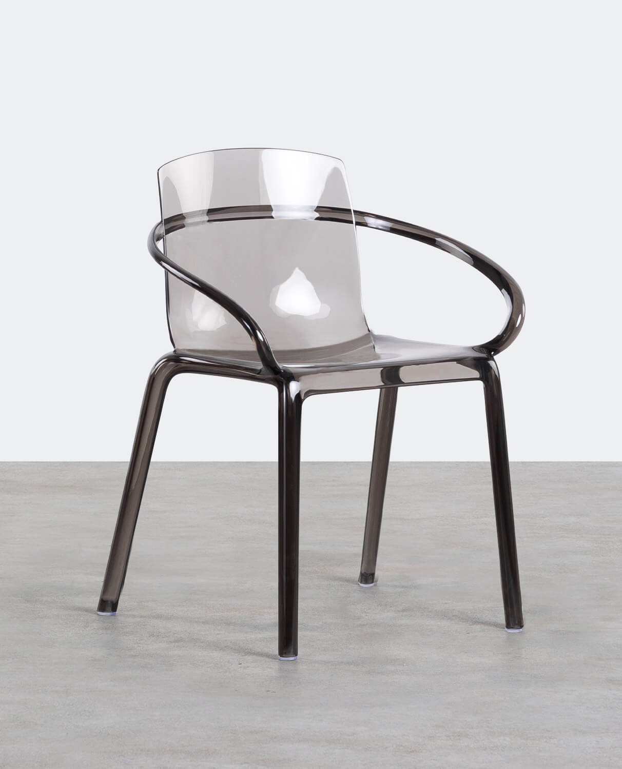 Pack 4 Chaises de Salle à Manger avec Accoudoirs en Polycarbonate Zuera, image de la gelerie 1