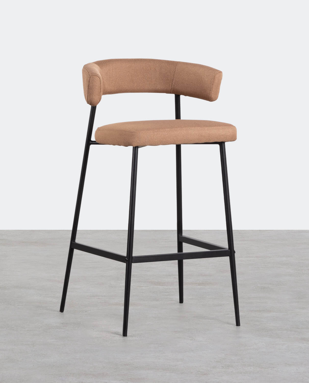 Pack 2 Tabourets Hauts en Métal et Tissu (74 CM) Eloise, image de la gelerie 1