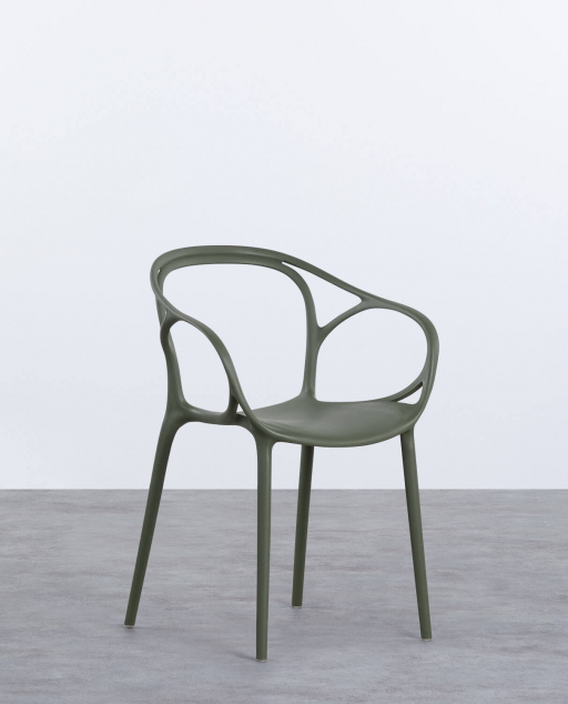 Pack 4 Chaises d'Extérieur en Polypropylène avec Accoudoirs Erbra