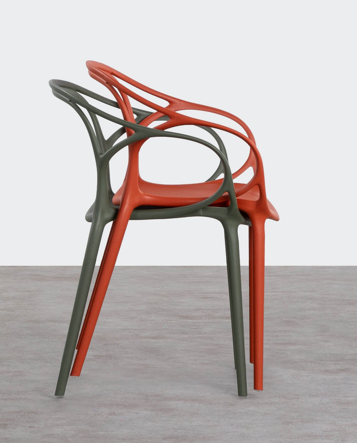 Pack 2 Chaises de Salle à Manger en Polypropylène avec Accoudoirs Erbra, image de la gelerie 2