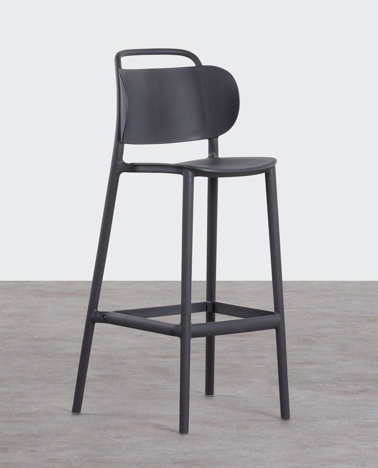 Tabouret d'Extérieur haut en polypropylène (77 cm) Kole, image de la gelerie 1