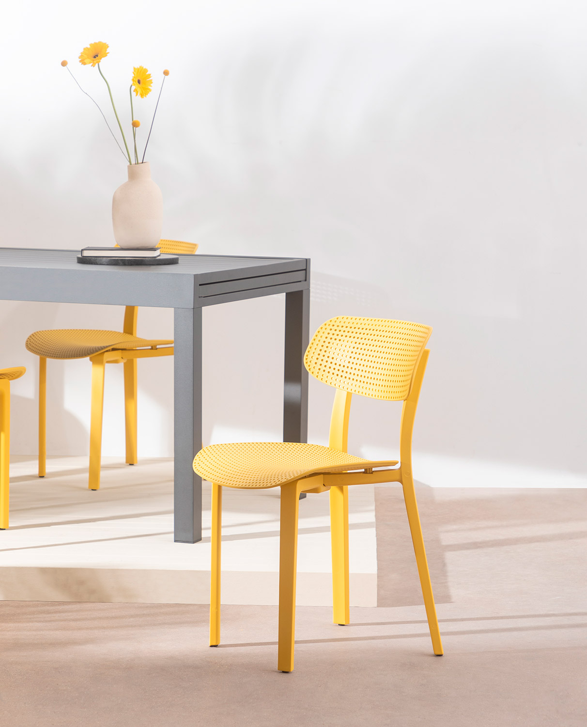 Pack 2 Chaises d'Extérieur en Polypropylène Dasi Rejilla, image de la gelerie 2