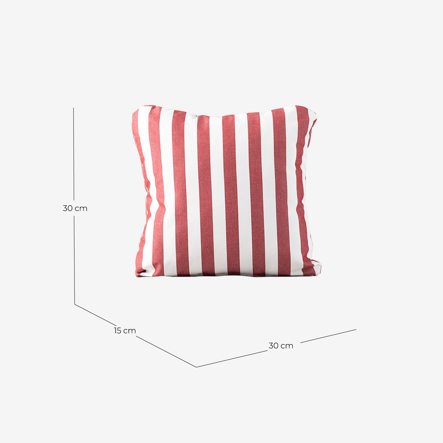 Coussin d'Extérieur Carré en Tissu (30x30 cm) Carpa, dimensions