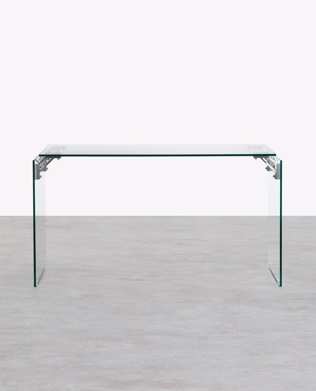 Set de Bureau en Verre Trempé (134x70 cm) Arey et Chaise de Bureau Vintage avec Dossier Bas Aras, image de la gelerie 4