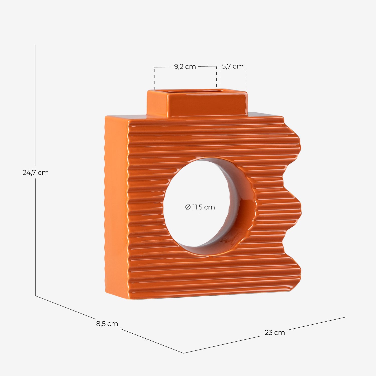 Lot de 4 Vases Design Mixie, dimensions