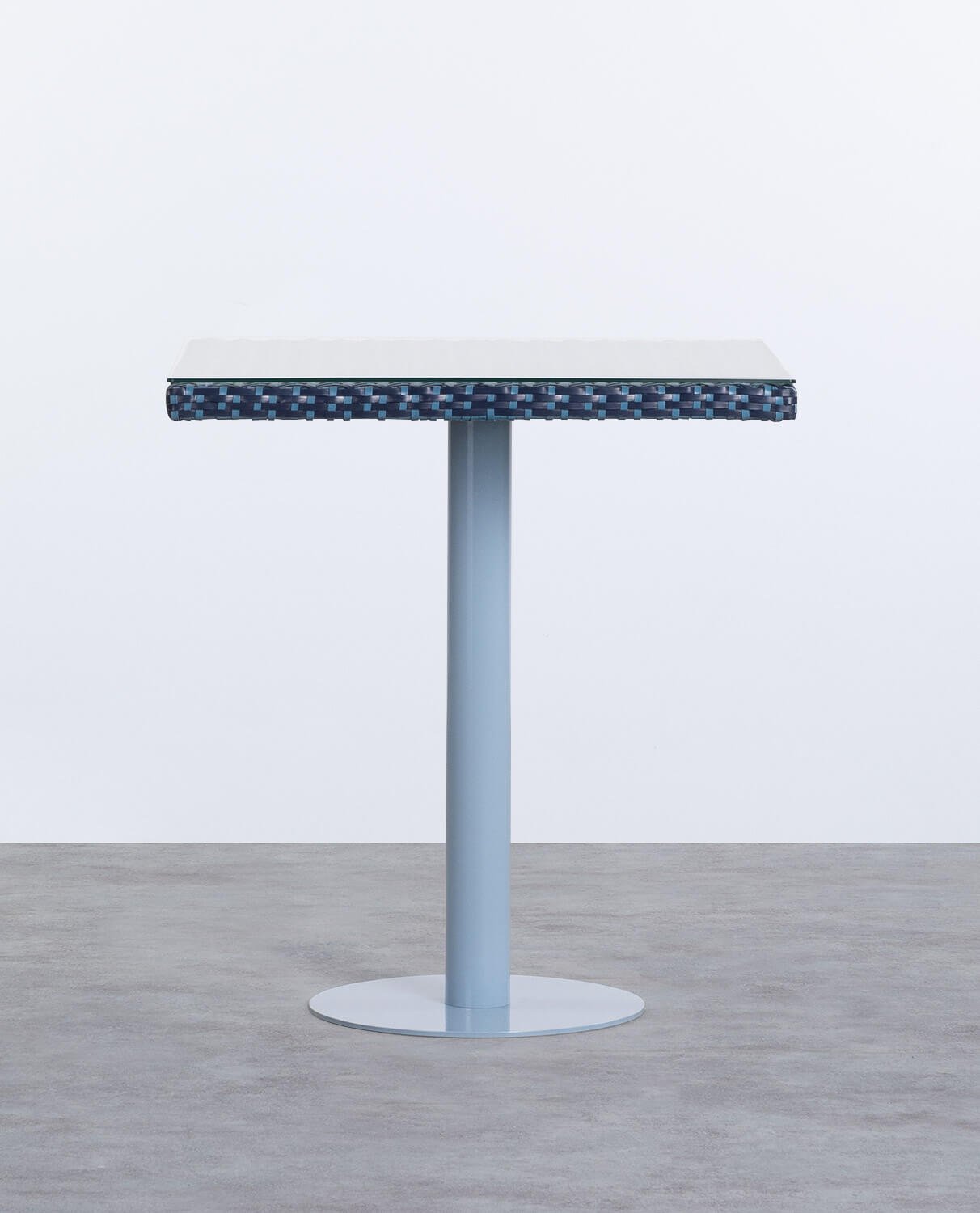 Table Carrée d'Extérieur en Aluminium et Verre Trempé (70x70 cm) Roys, image de la gelerie 2