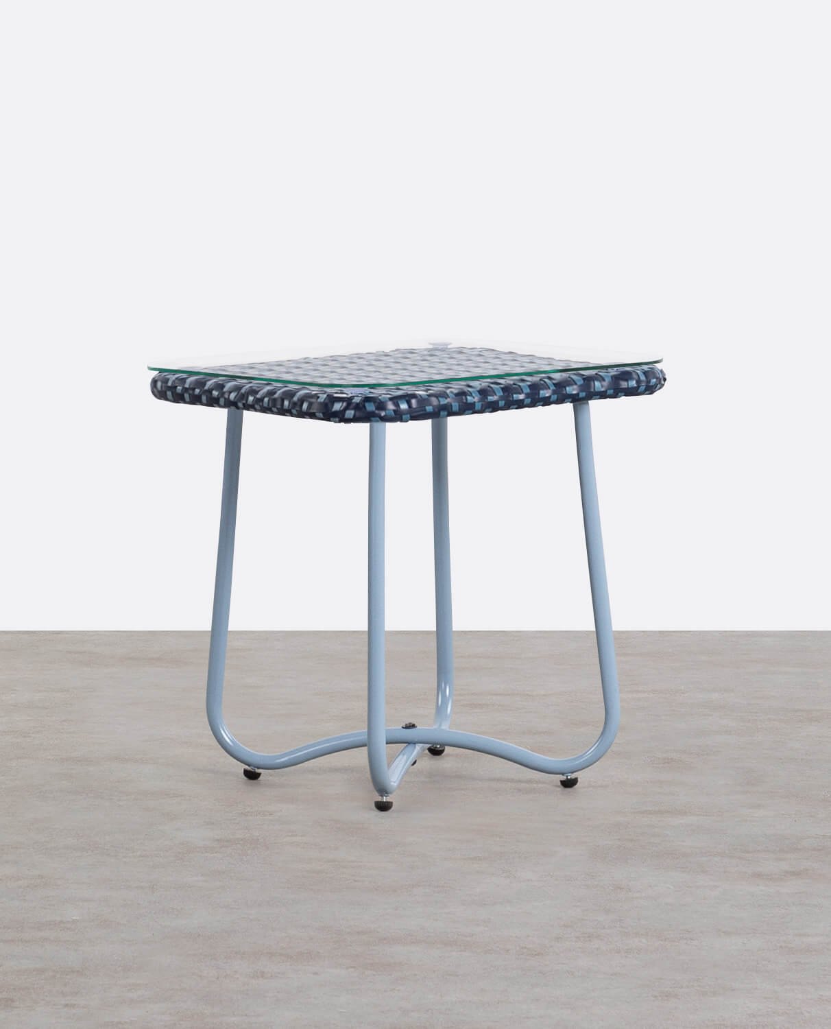 Table d'Appoint en Aluminium et Verre Trempé  (45xx45 cm) Roys, image de la gelerie 1