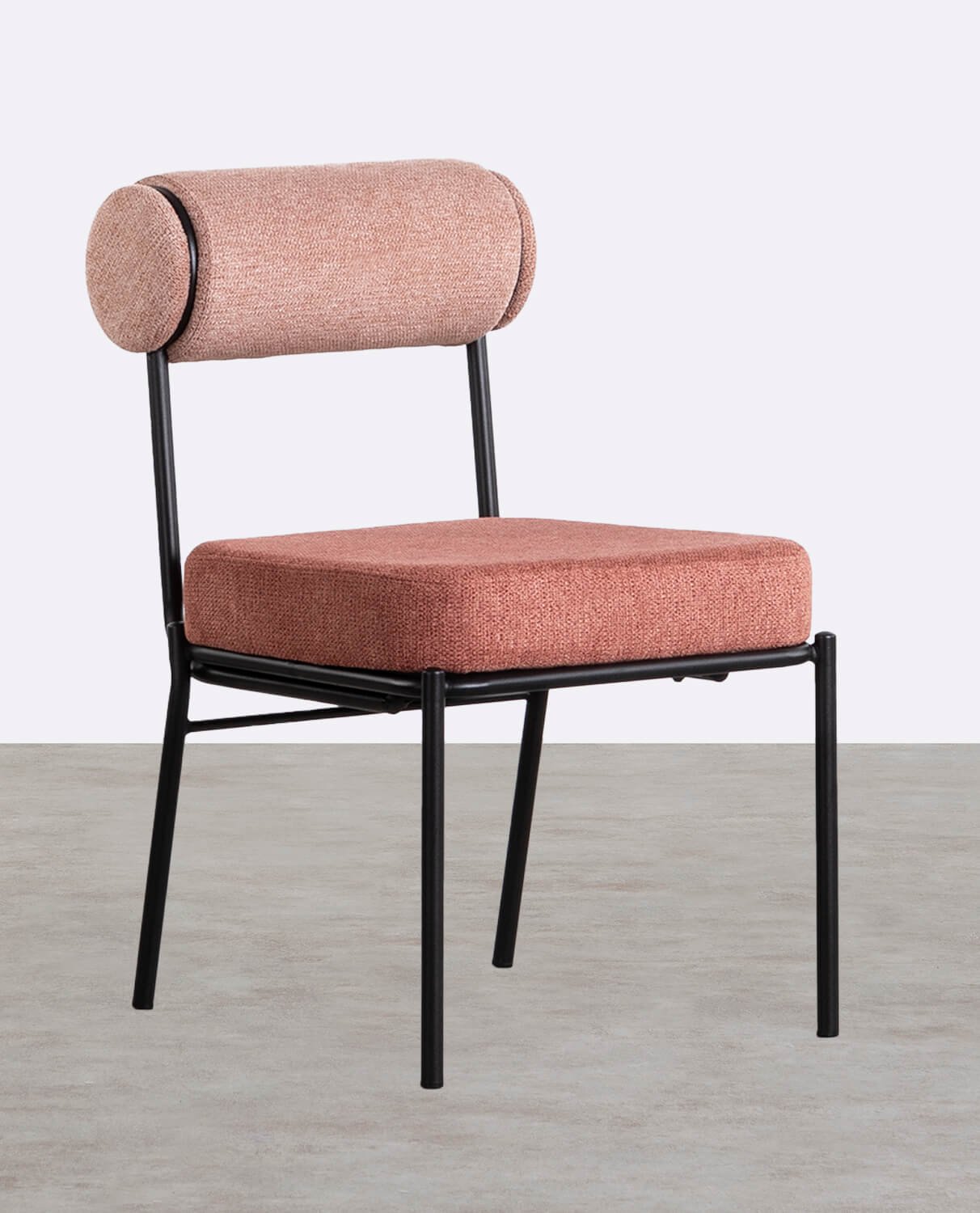 Pack 2 Chaises de Salle à Manger en Tissu et Métal Elin, image de la gelerie 1