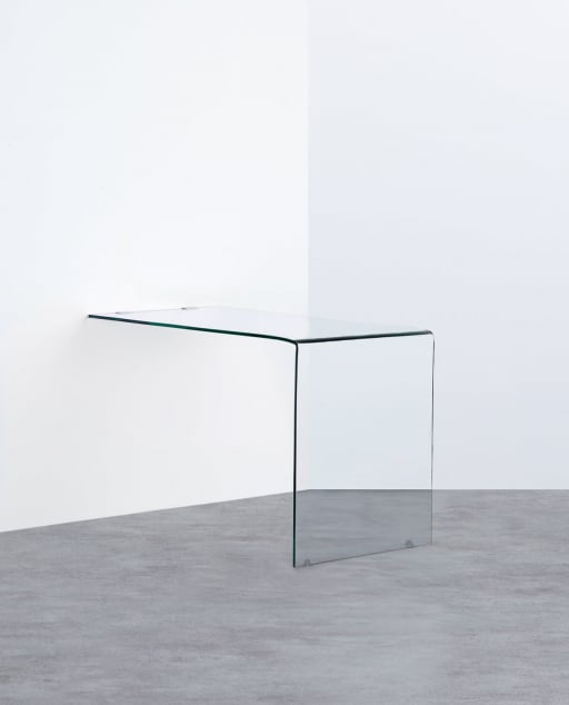 Bureau en Verre Trempé Iris - Transparente