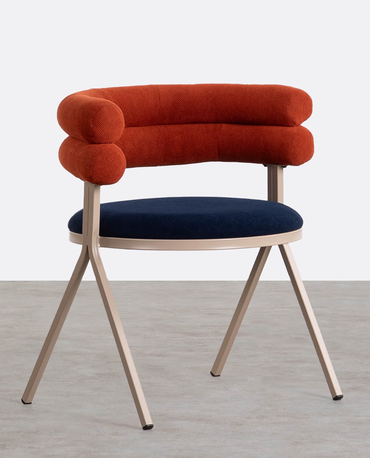 Pack 4 Chaises de Salle à Manger en Tissu et Métal Aixa, image de la gelerie 1