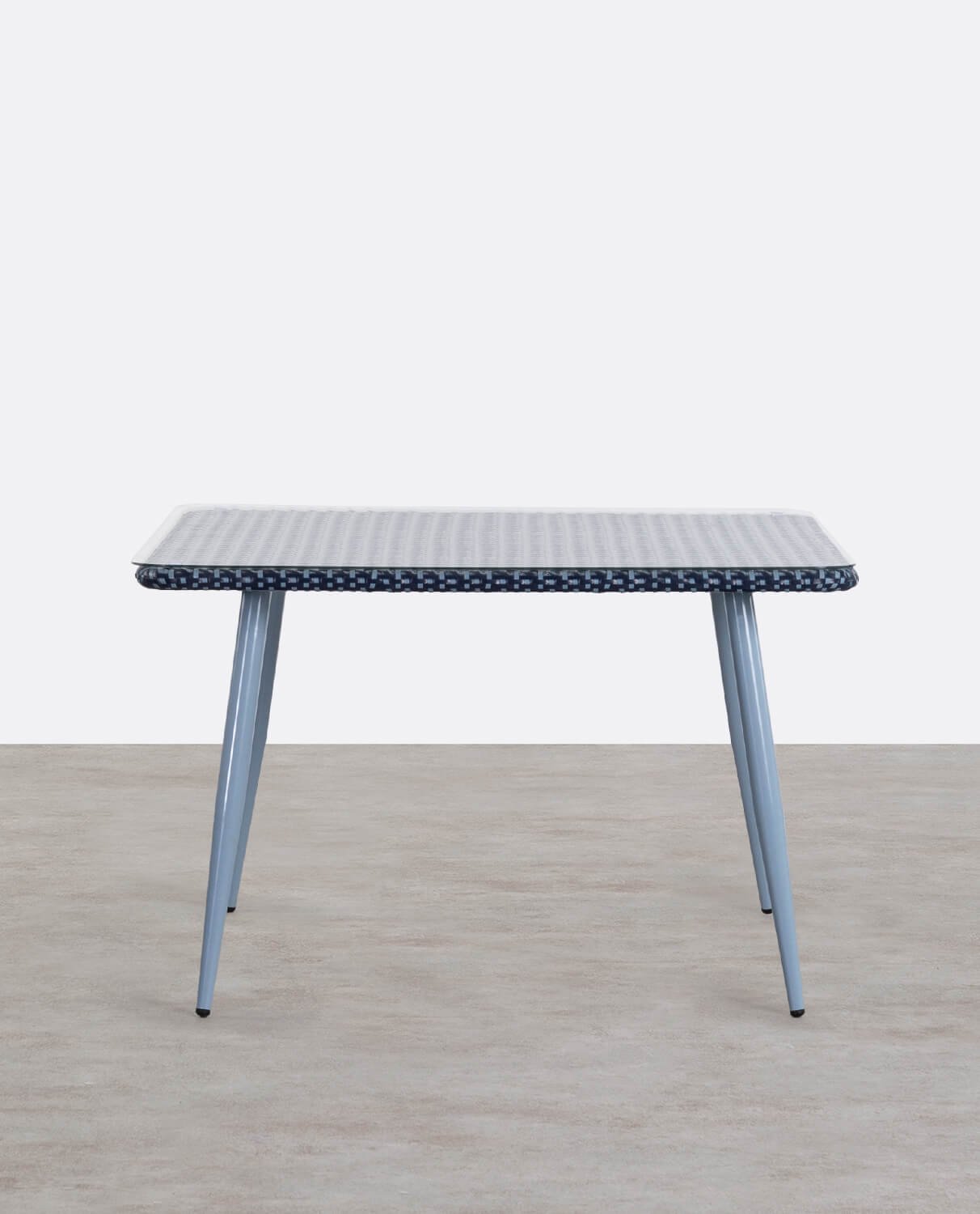 Table d'Extérieur Carrée en Aluminium et Verre Trempé (120X120 cm) Roys, image de la gelerie 2