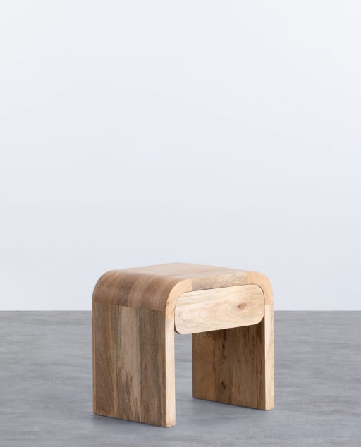 Table de Chevet avec Tiroir en Bois de Manguier (47x35 cm) Vanile 