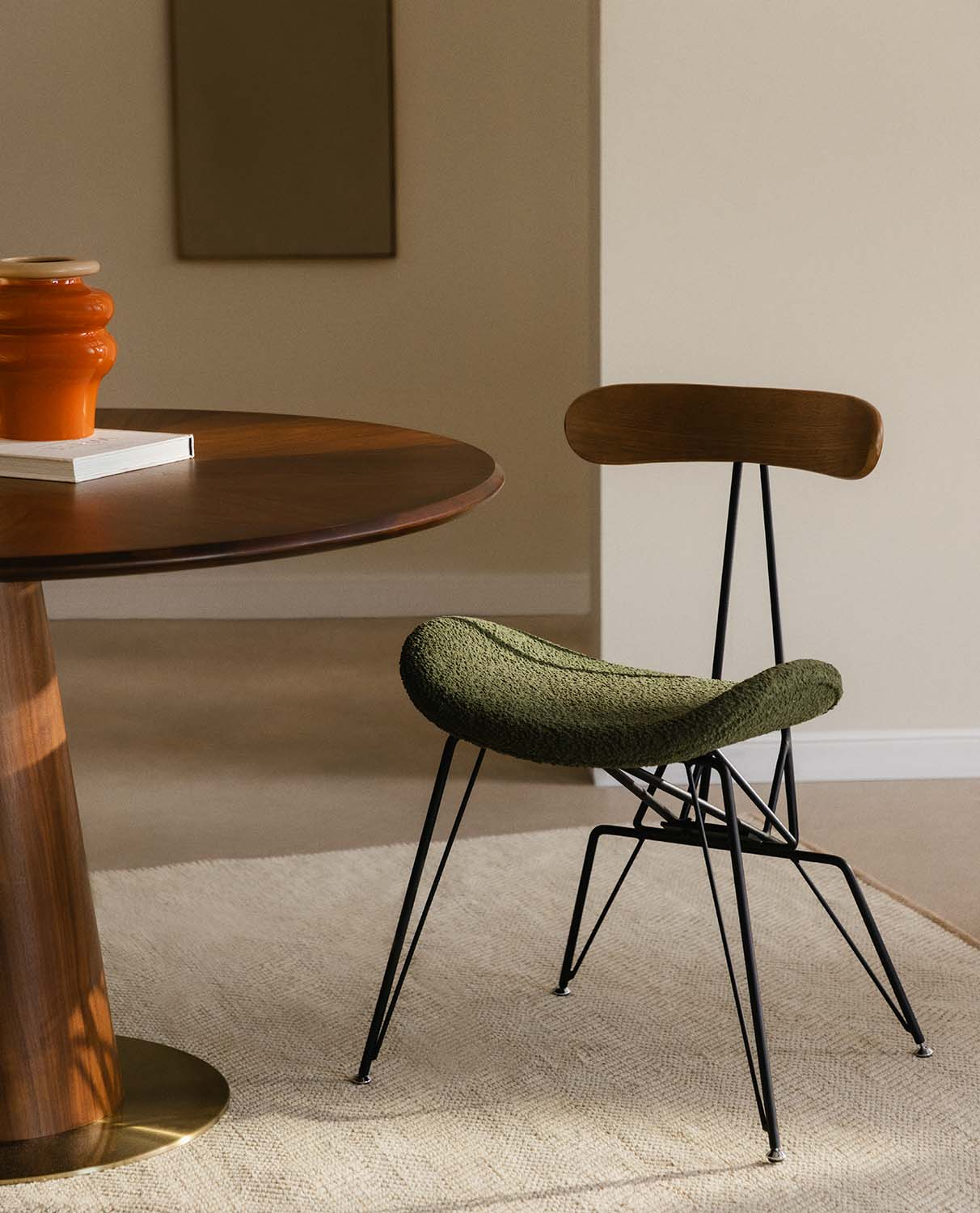 Chaise de Salle à Manger en Tissu et Bois Brunela , image de la gelerie 2