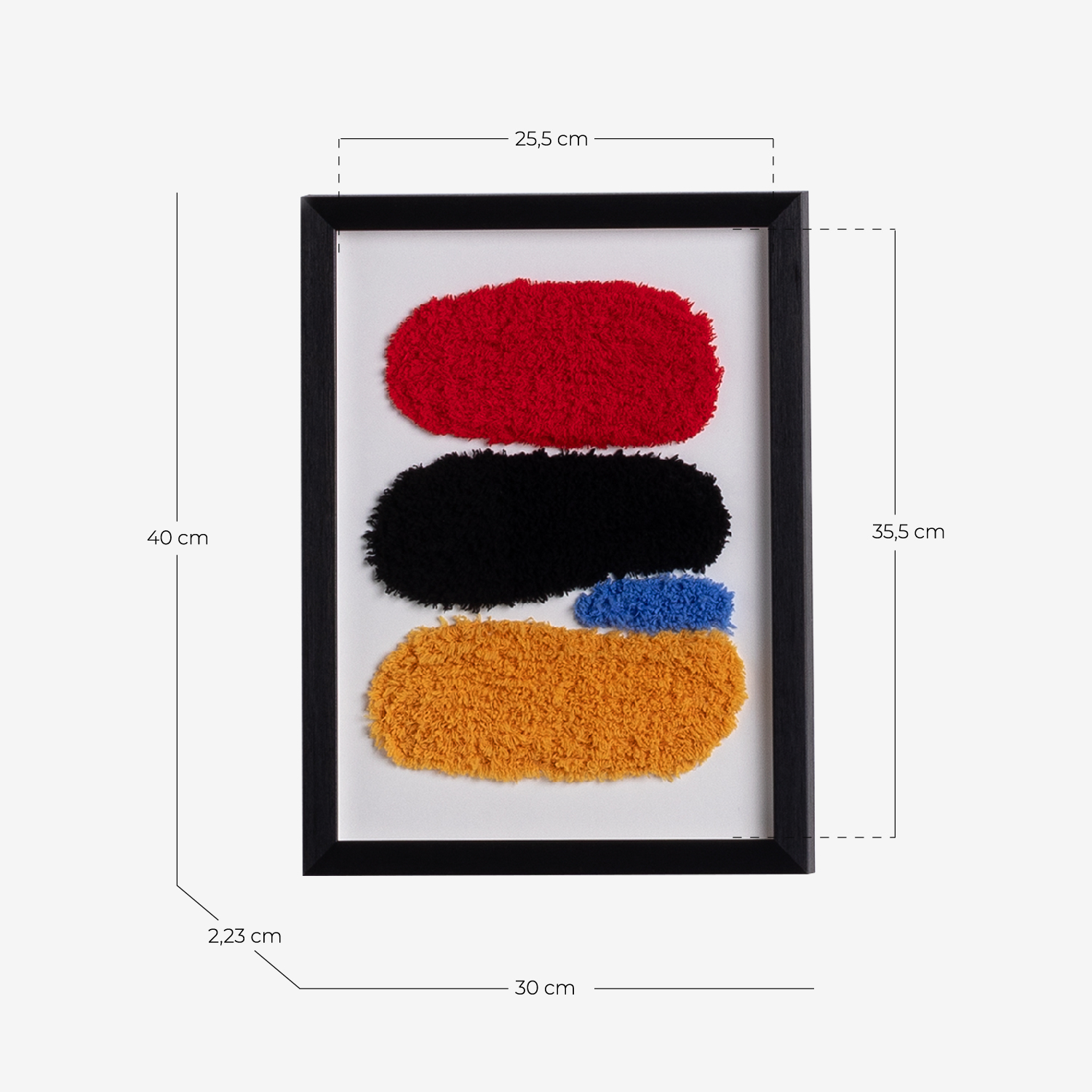 Peinture Décorative avec Texture Textile (40x30 cm) Zaen, dimensions