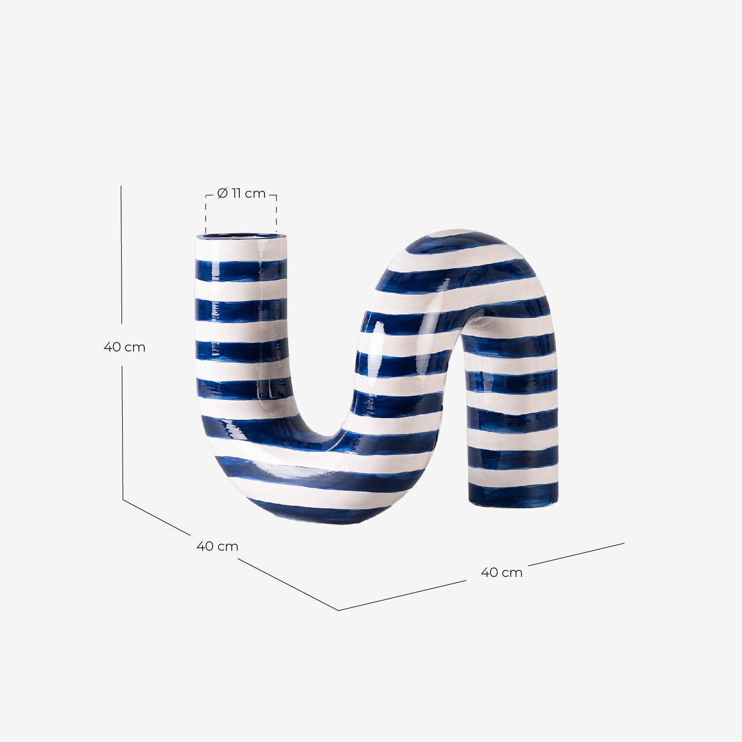 Grand Vase Dolomite XL Nito Line, dimensions