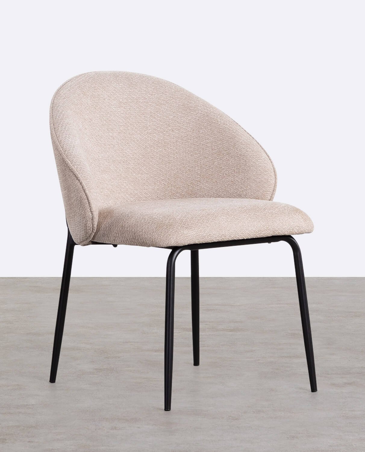Pack 2 Chaises de Salle à Manger en Tissu et Métal Emna, image de la gelerie 1