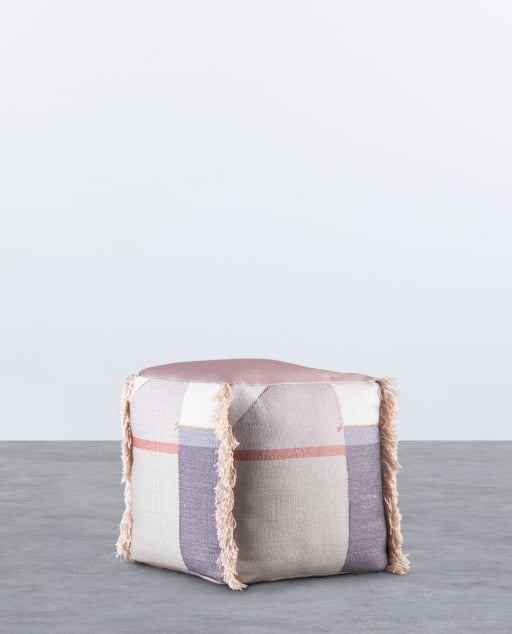 Pouf Carré en Tissu Nely 