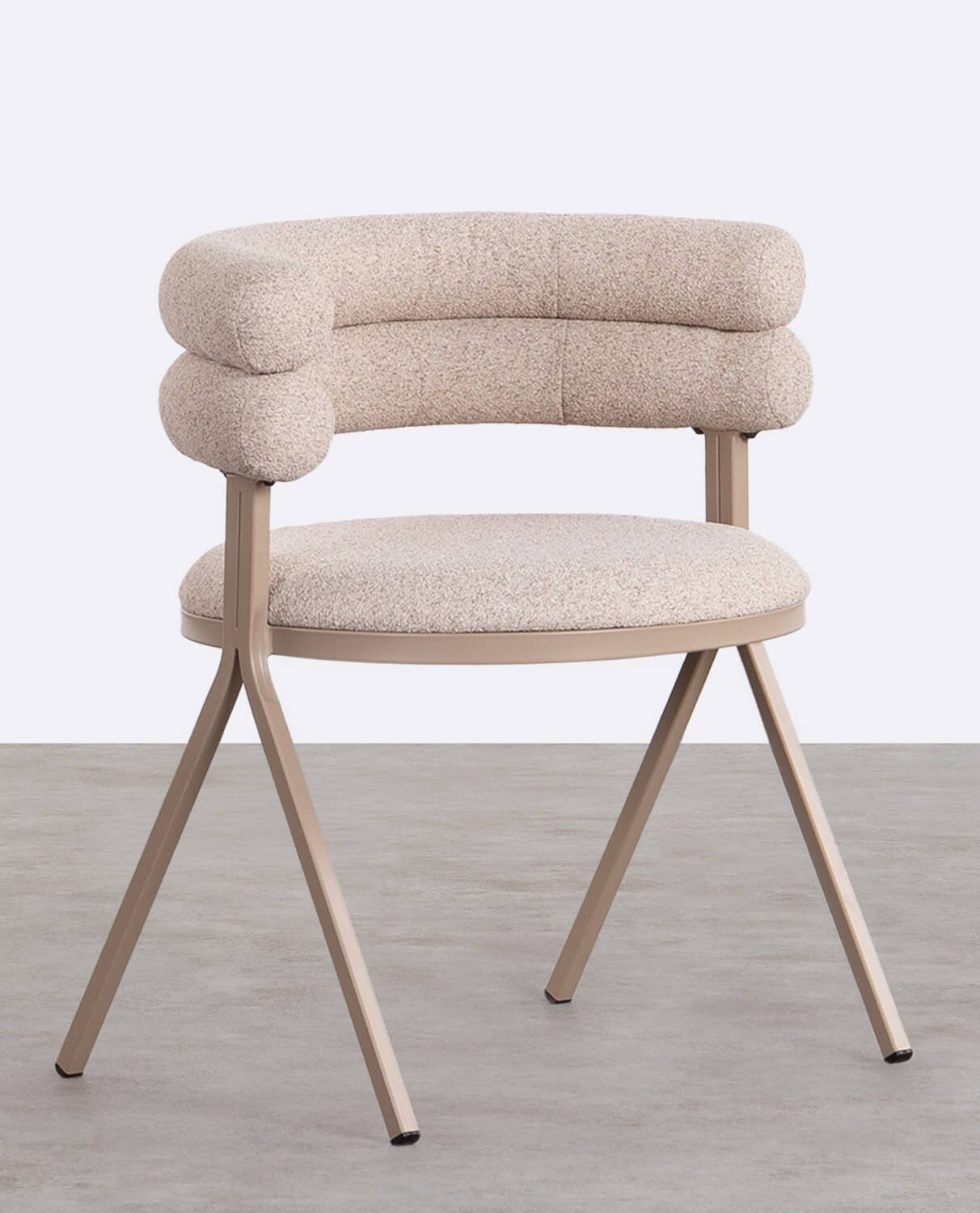 Chaise de Salle à Manger en Tissu et Métal Aixa Classic, image de la gelerie 1