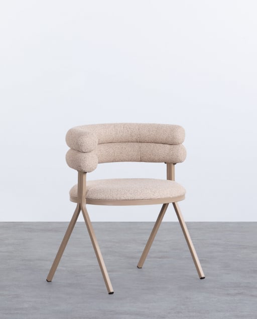 Pack 2 Chaises de Salle à Manger en Tissu et Métal Aixa Classic