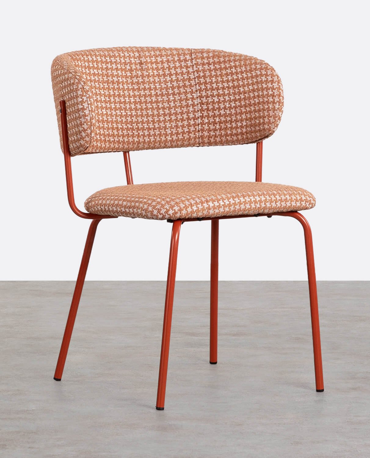 Pack de 4 Chaises de Salle à Manger en Métal et Tissu Imprimé Bonse, image de la gelerie 1