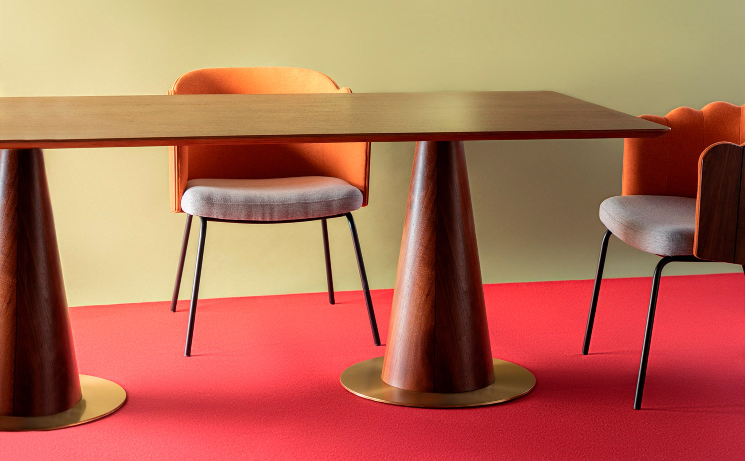 Table de Salle à Manger Rectangulaire en Bois de Noyer (205x100 cm) Era, image de la gelerie 1