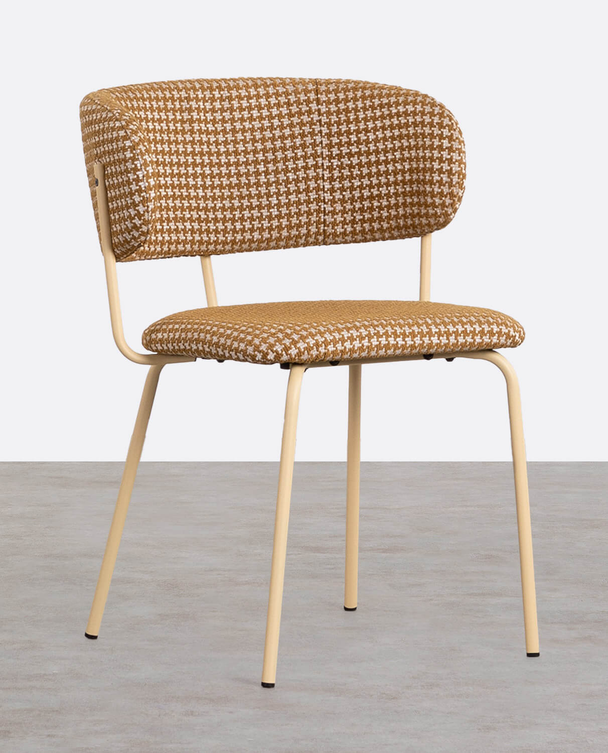 Pack de 2 Chaises de Salle à Manger en Métal et Tissu Imprimé Bonse, image de la gelerie 1
