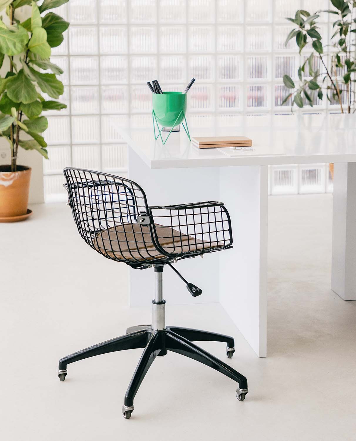 Chaise de Bureau Vintage avec Dossier Bas Aras, image de la gelerie 2