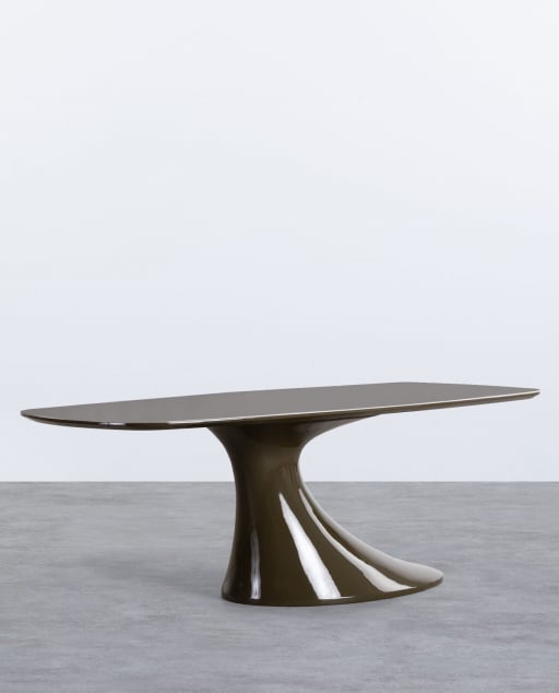 Table à Manger Rectangulaire en Bois et Fibre de Verre (220x100 cm) Cool Flawas