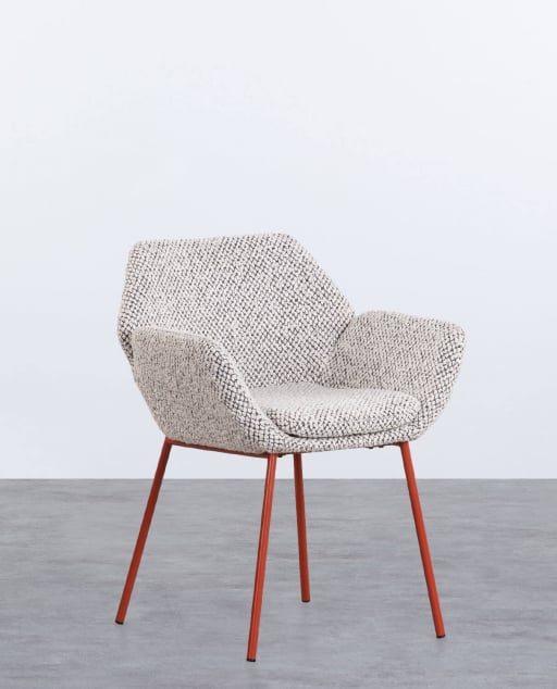 Chaise de Salle à Manger en Tissu Imprimé en Métal Eider 
