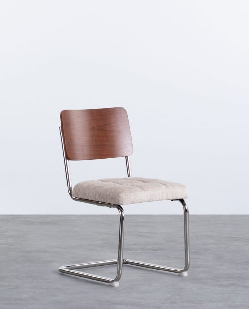 Pack 2 Chaises de Salle à Manger en Bois et Tissu Cuba
