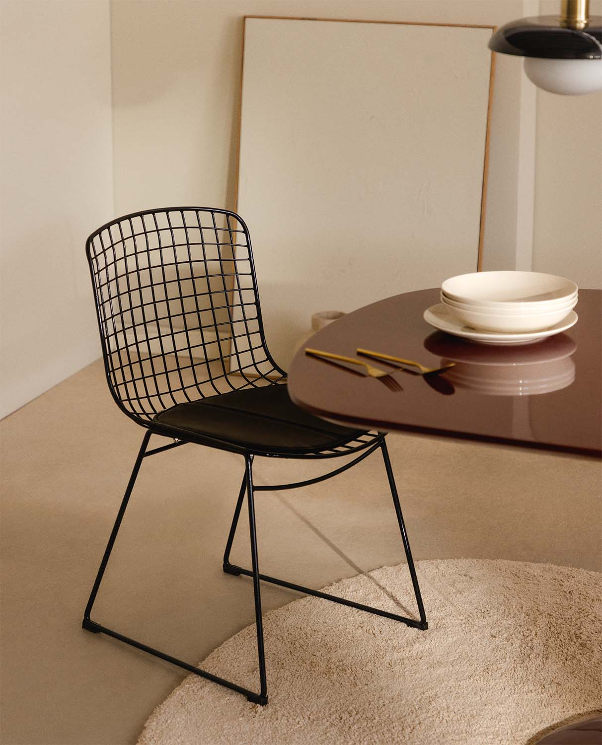 Chaise de Salle à Manger en Métal à Dossier Haut Aras , image de la gelerie 2