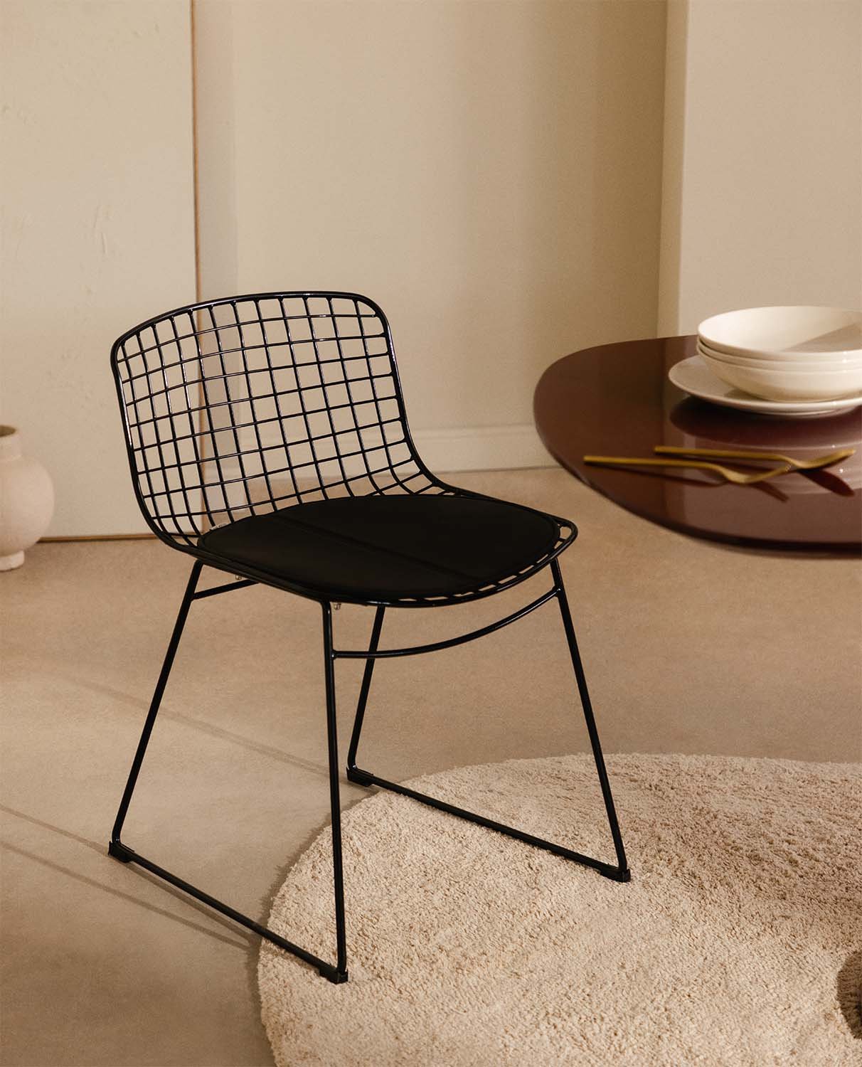 Pack 4 Chaises de Salle à Manger en Métal Dossier Bas Aras , image de la gelerie 2