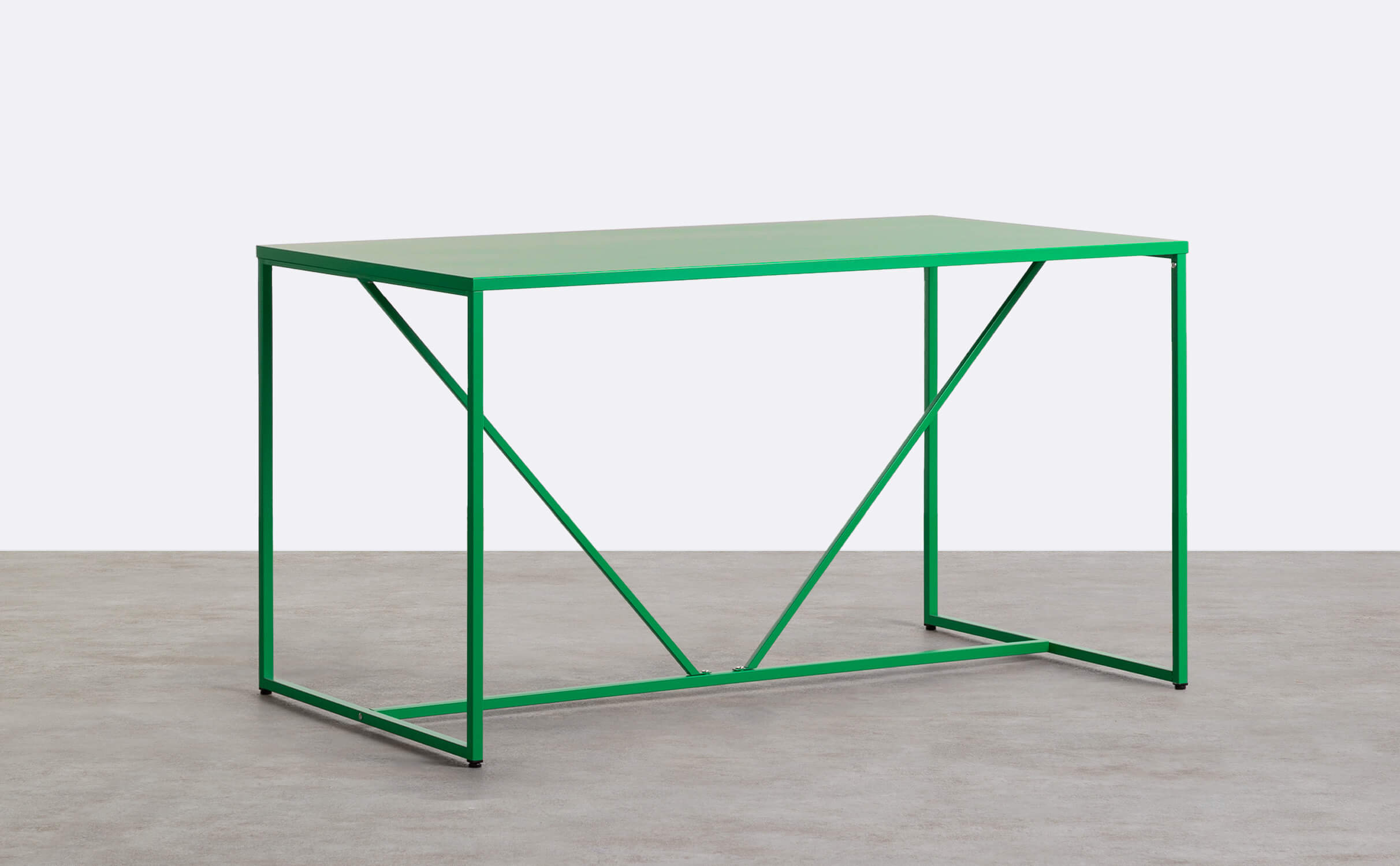 Table de salle à manger Ibiza en acier stratifié (78x140 cm), image de la gelerie 1