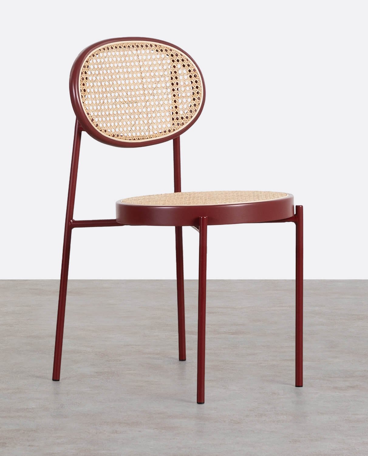 Chaise de Salle à Manger en Rotin Naturel et Métal Vili, image de la gelerie 1