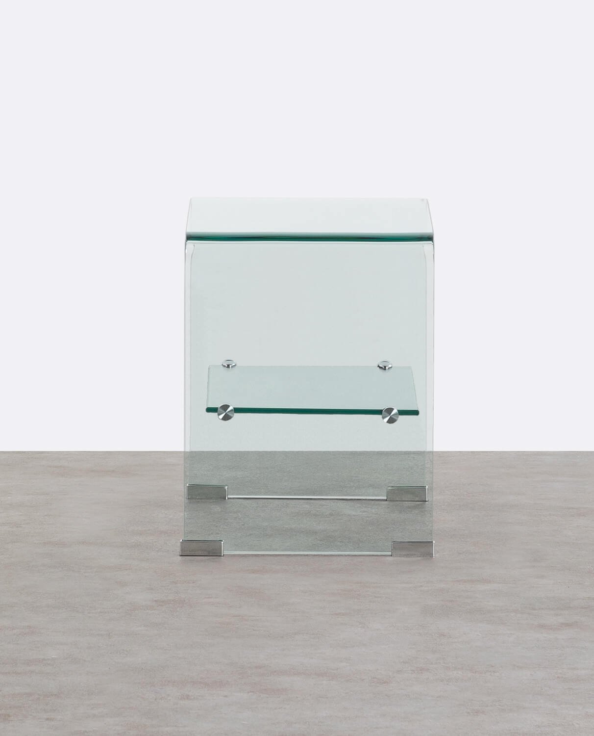 Table d'Appoint Rectangulaire en Verre Trempé (47x36 cm) Endil, image de la gelerie 2