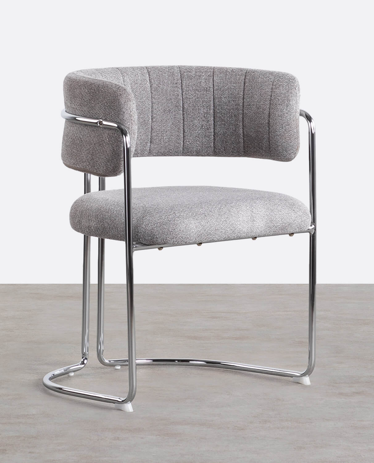 Pack de 2 Chaises de Salle à Manger en Tissu et Métal Petra , image de la gelerie 1