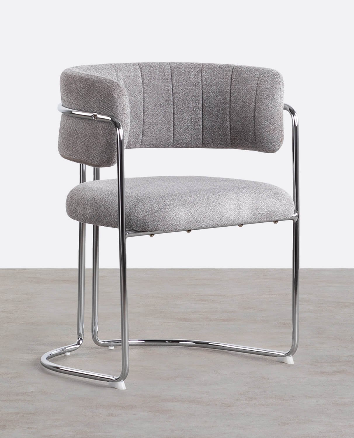 Pack 4 Chaises de Salle à Manger en Tissu et Métal Petra , image de la gelerie 1