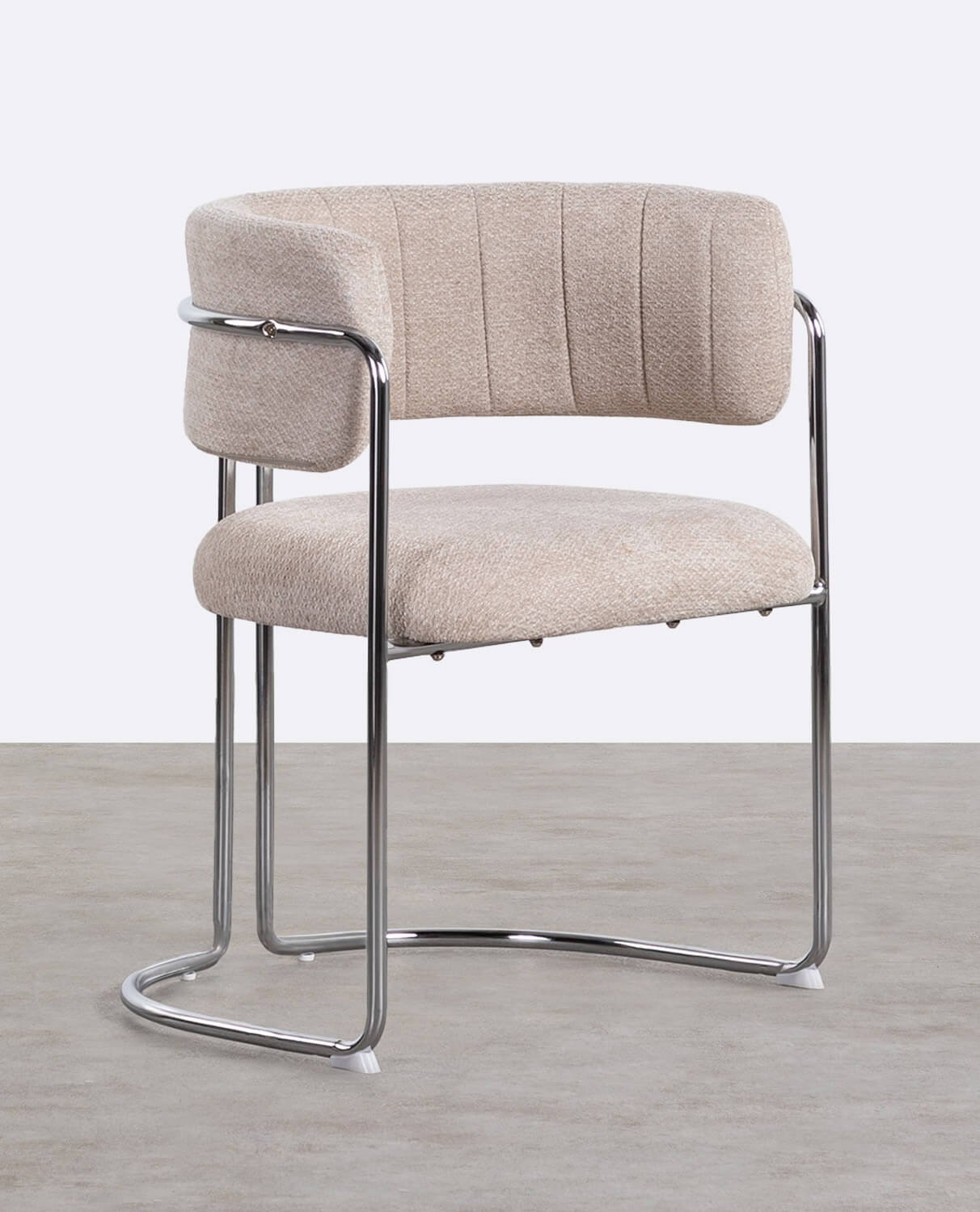 Pack 4 Chaises de Salle à Manger en Tissu et Métal Petra , image de la gelerie 1