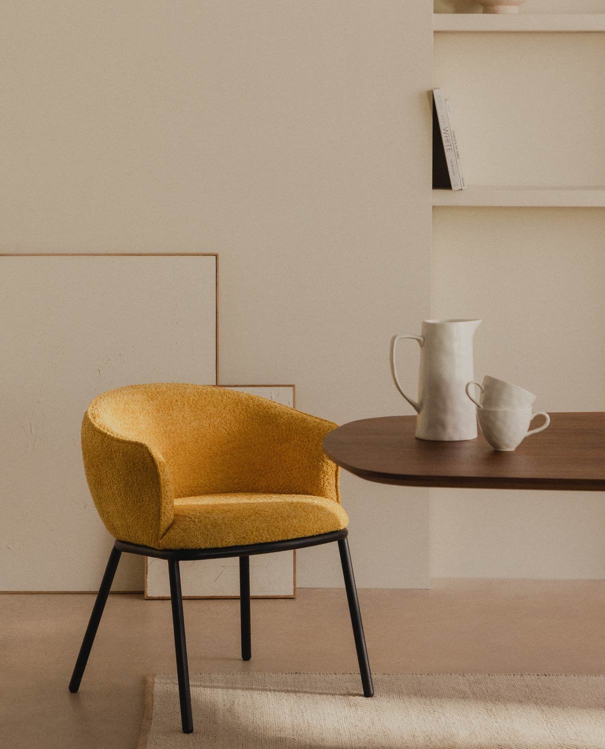 Pack 2 Chaises de Salle à Manger en Tissu et Métal Bonie, image de la gelerie 2