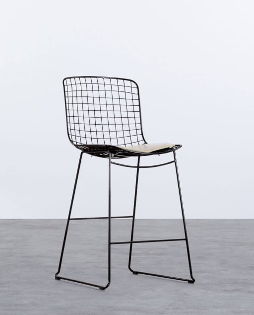 Tabouret Haut en Métal (66 cm) Dossier haut Aras 