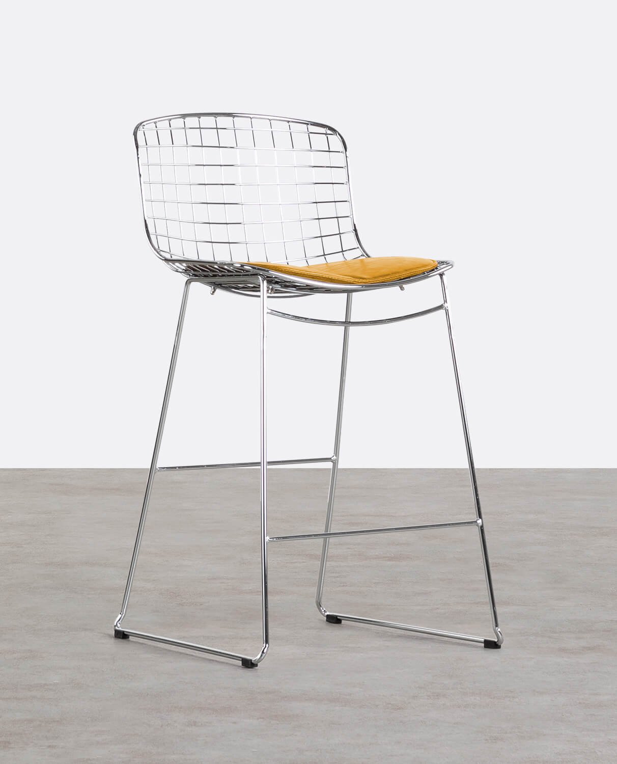 Tabouret Haut en Métal (66 cm) Dossier Bas Aras, image de la gelerie 1