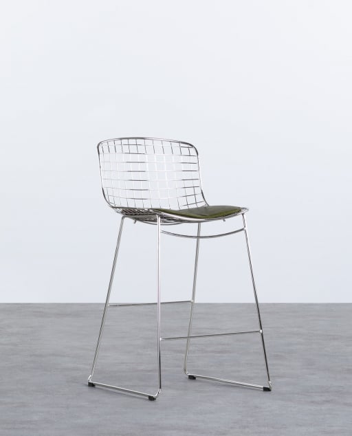 Tabouret Haut en Métal (66 cm) Dossier Bas Aras