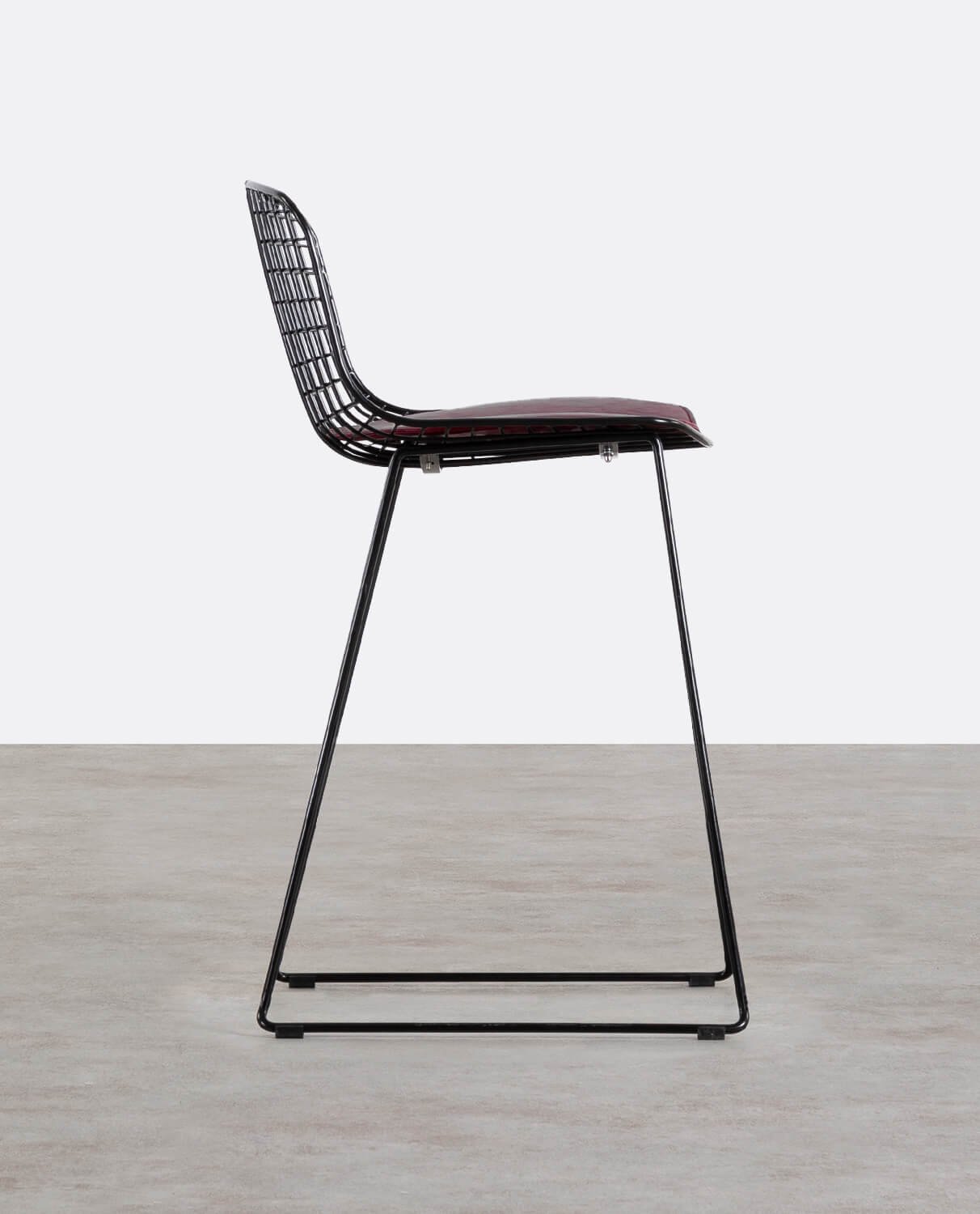 Tabouret Haut en Métal (66 cm) Dossier Bas Aras, image de la gelerie 2