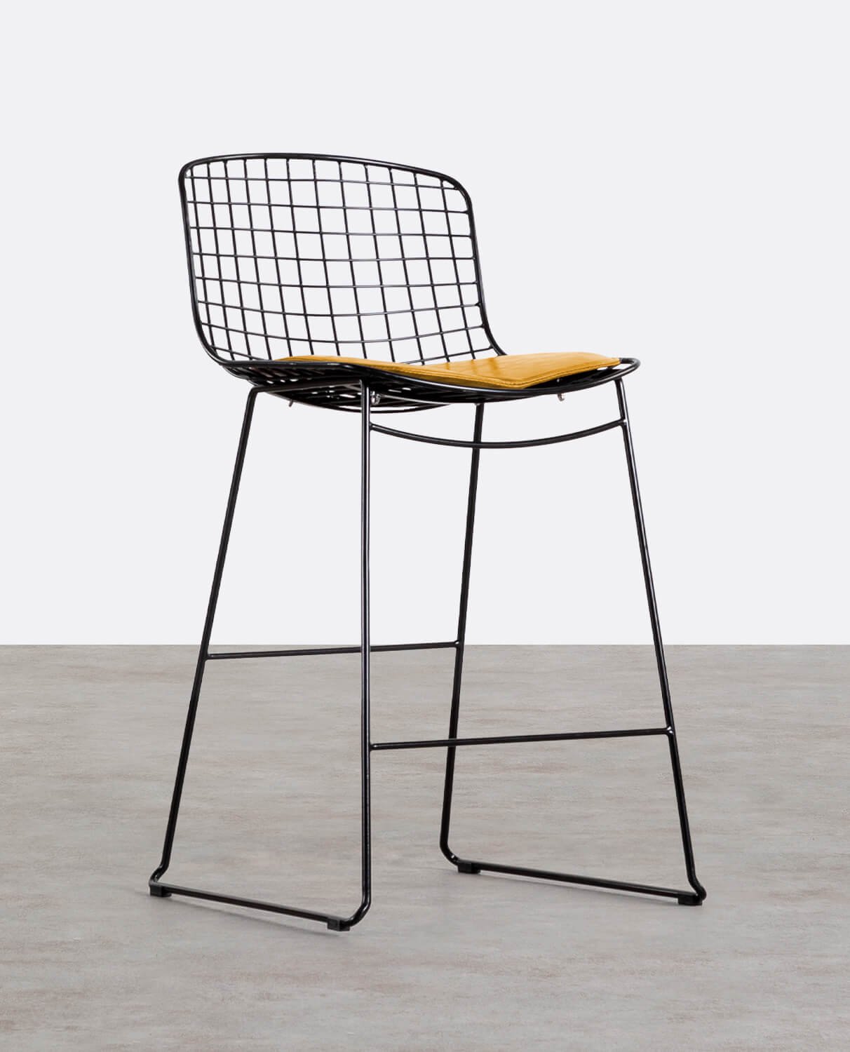 Tabouret Haut en Métal (66 cm) Dossier Bas Aras, image de la gelerie 1